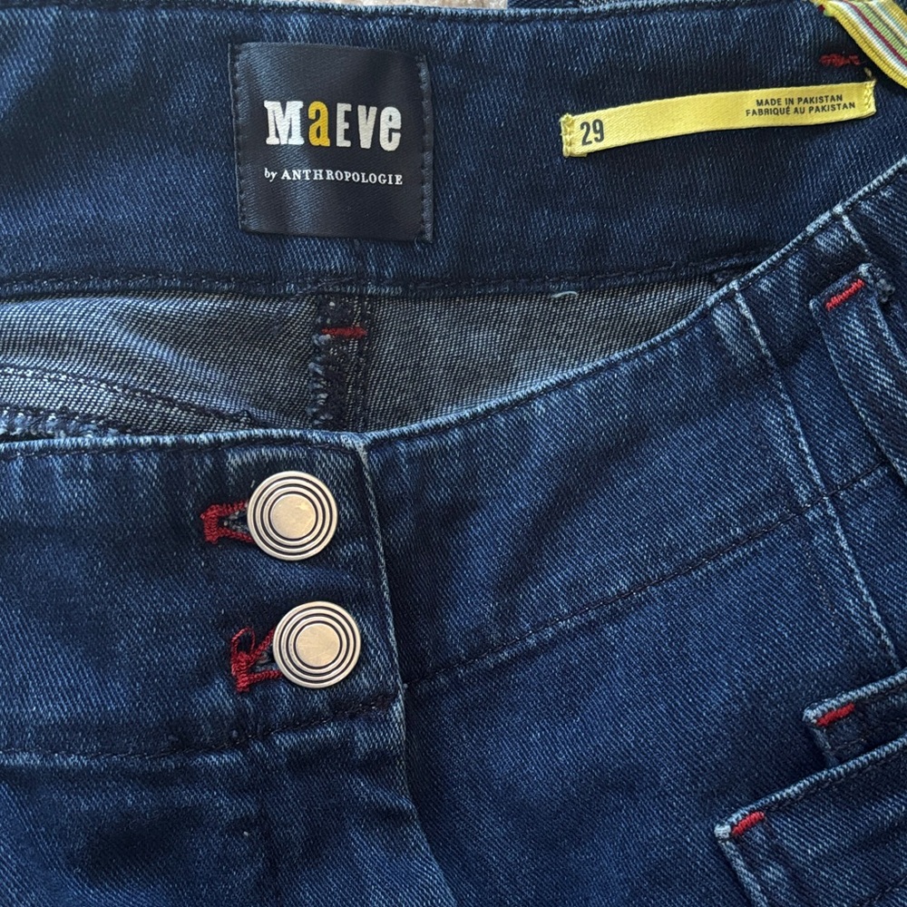 Maeve Colette Dark Blue Straight Leg Jeans - Picture 7 of 8